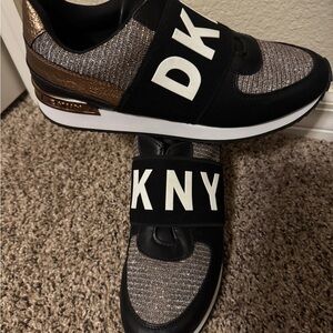 DKNY Black and Metallic Sneakers